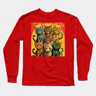 Comic little cats Long Sleeve T-Shirt